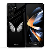 White Angel Wings Glass Case for Samsung Galaxy Z Fold5 5G