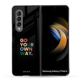 Go Your Own Way Glass Case for Samsung Galaxy Z Fold4 5G