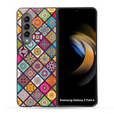 Multicolor Mandala Glass Case for Samsung Galaxy Z Fold4 5G
