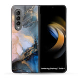 Marble Ink Abstract Glass Case for Samsung Galaxy Z Fold4 5G