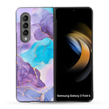 Alcohol ink Marble Glass Case for Samsung Galaxy Z Fold4 5G