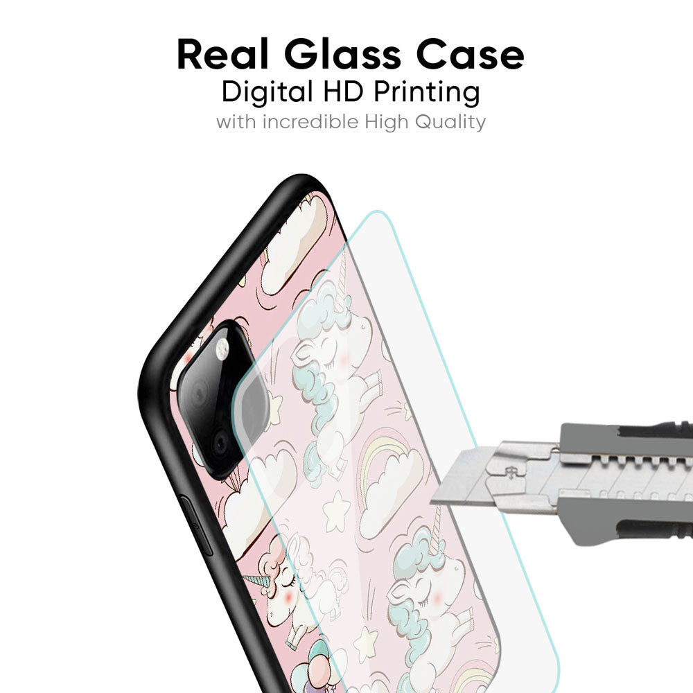 Balloon Unicorn Glass case for Redmi Note 12 5G
