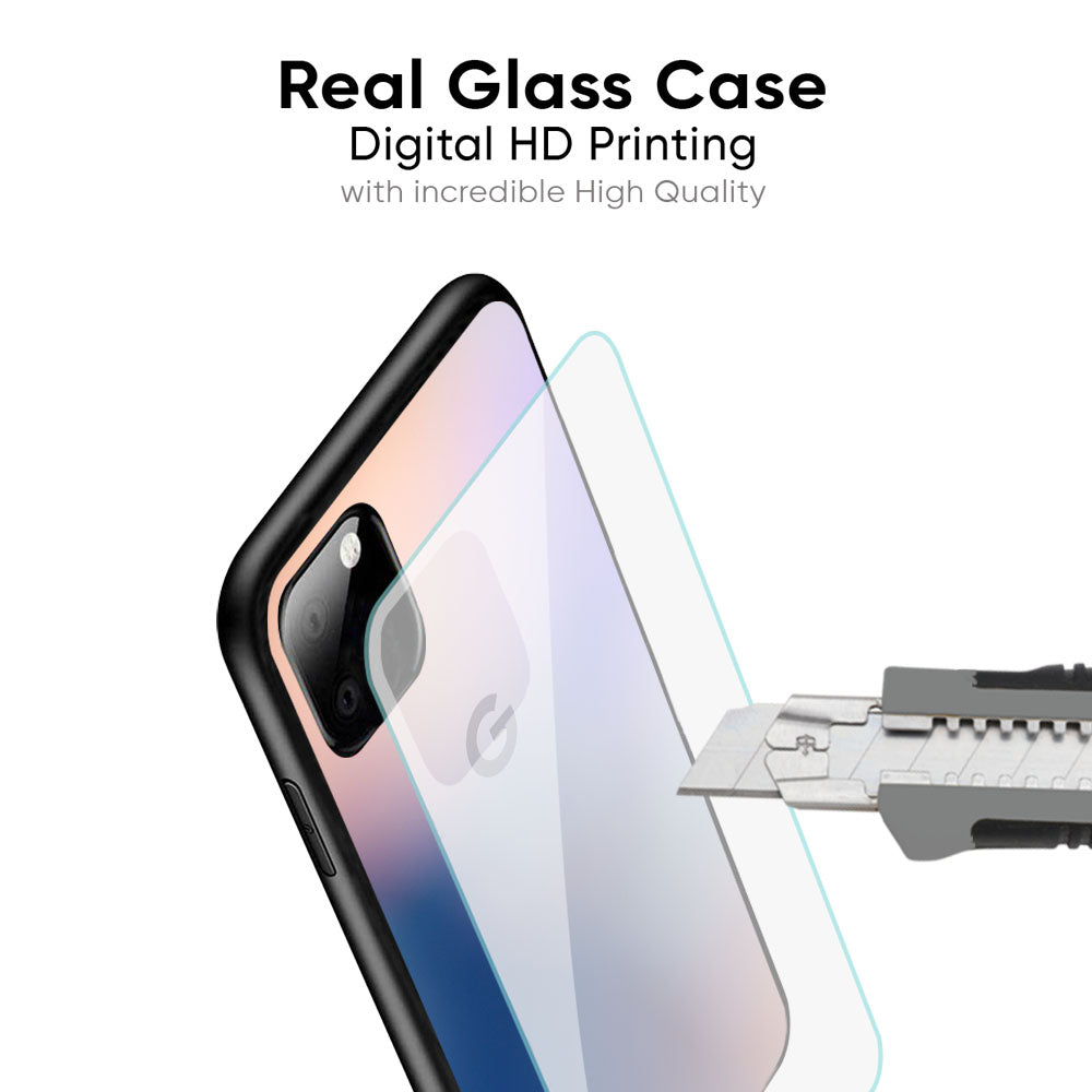 Blue Mauve Gradient Glass Case for Google Pixel 7A