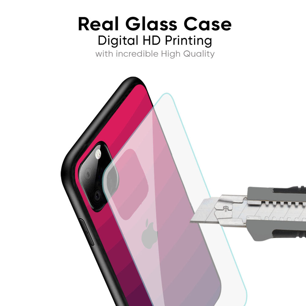 Wavy Pink Pattern Glass Case for iPhone XS Max