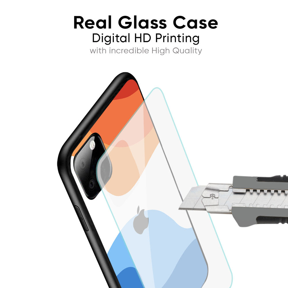 Wavy Color Pattern Glass Case for iPhone XS Max