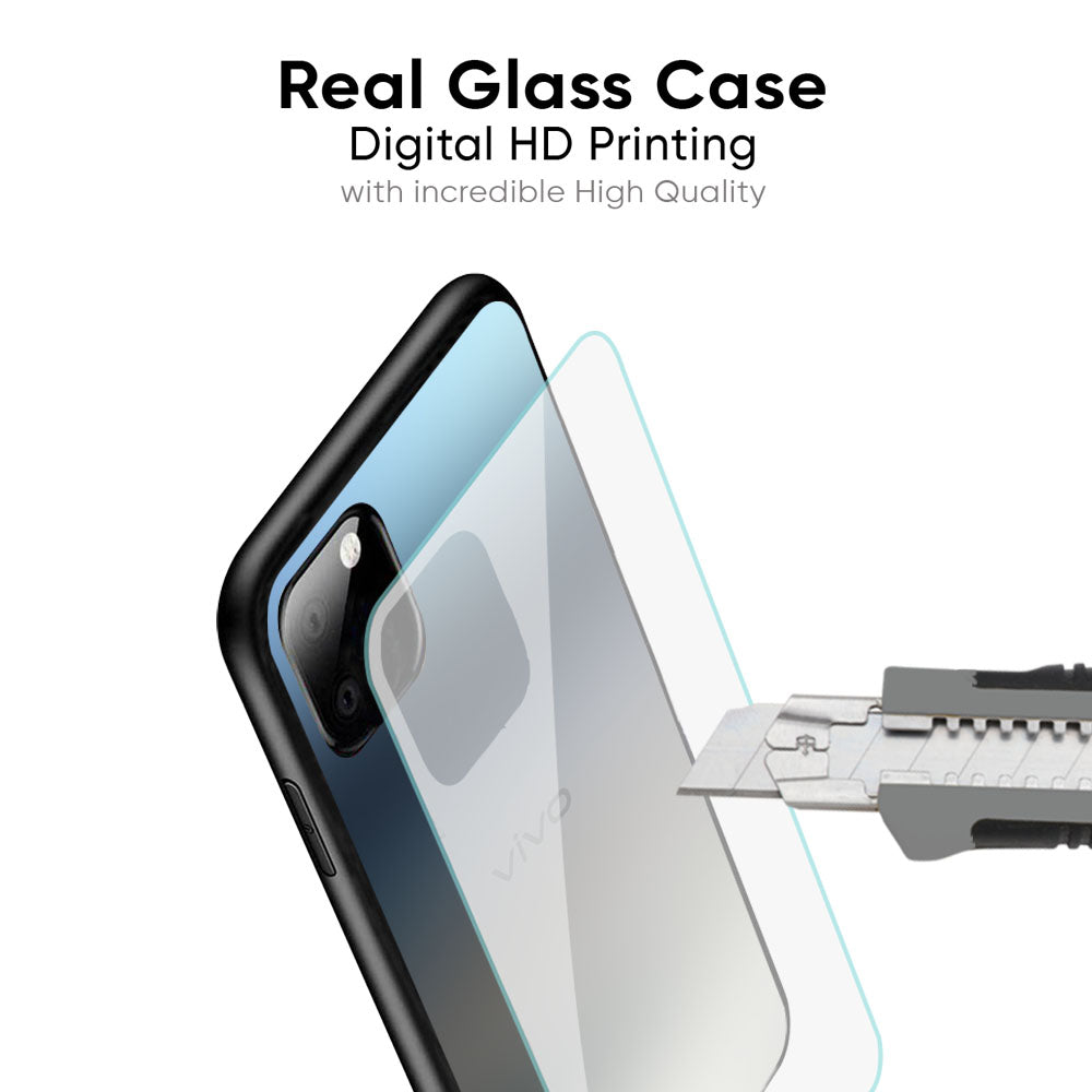 Tricolor Ombre Glass Case for Vivo V20 Pro