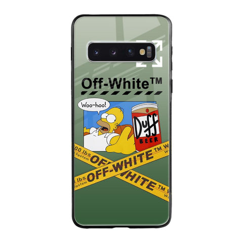 Duff Beer Samsung Galaxy S10 Glass Back Cover Online