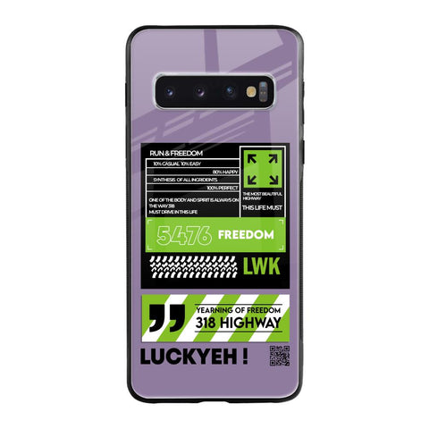 Run & Freedom Samsung Galaxy S10 Glass Back Cover Online