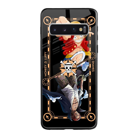 Shanks & Luffy Samsung Galaxy S10 Glass Back Cover Online