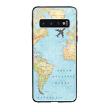 Travel Map Samsung Galaxy S10 Glass Back Cover Online