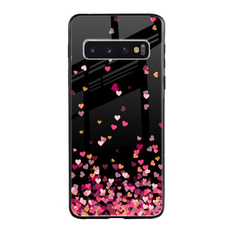 Heart Rain Fall Samsung Galaxy S10 Glass Cases & Covers Online