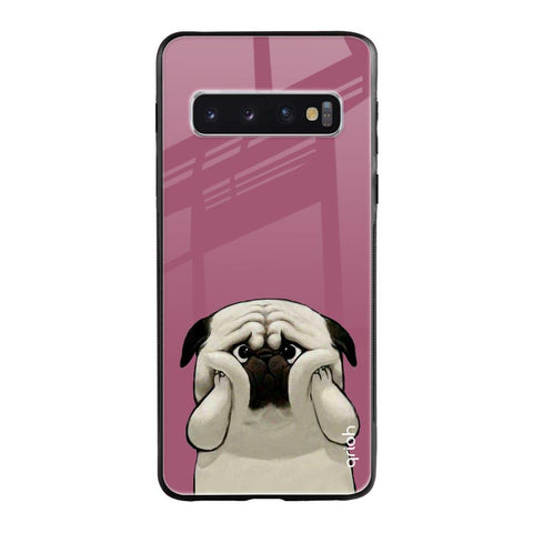 Funny Pug Face Samsung Galaxy S10 Glass Cases & Covers Online