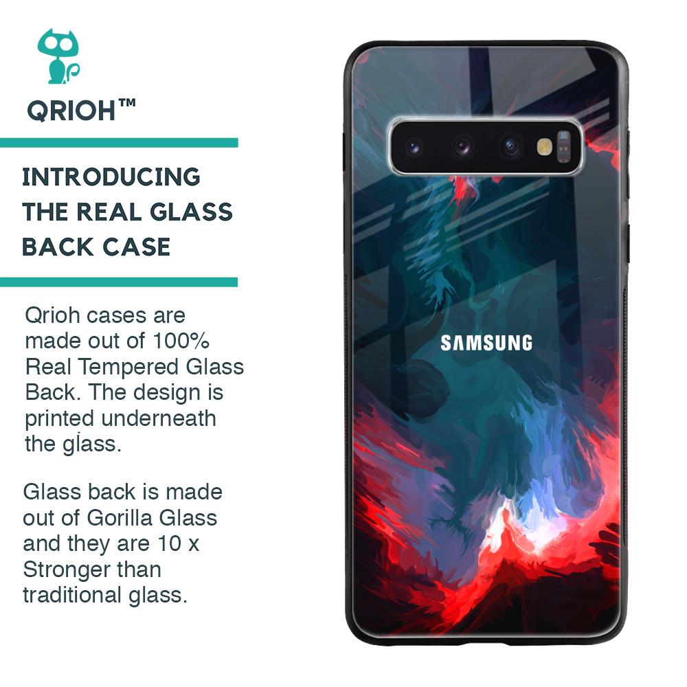 Brush Art Glass Case For Samsung Galaxy S10