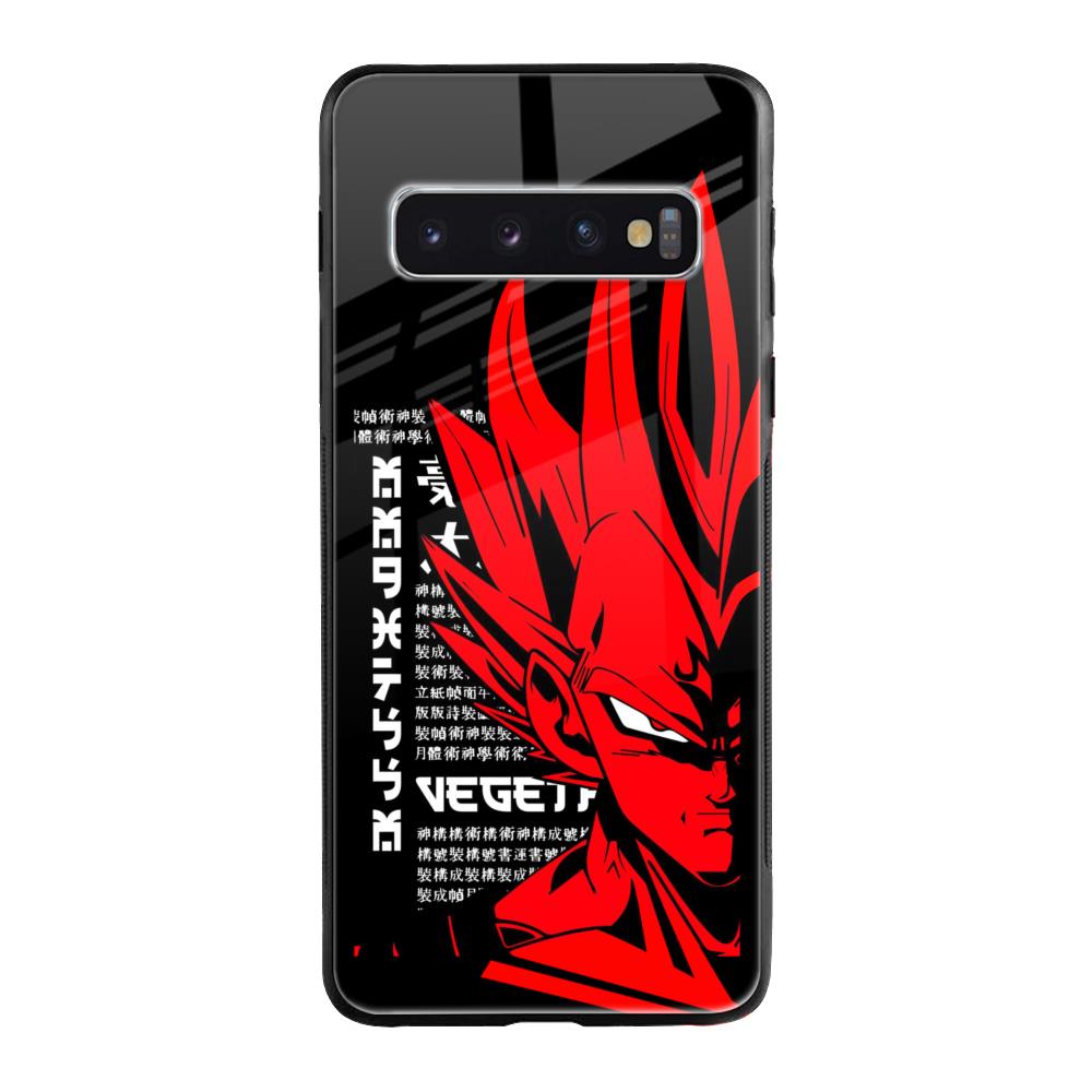 Red Vegeta Samsung Galaxy S10 Plus Glass Back Cover Online