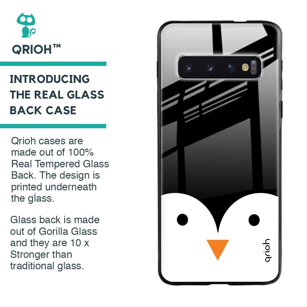 Cute Penguin Glass Case for Samsung Galaxy S10 Plus