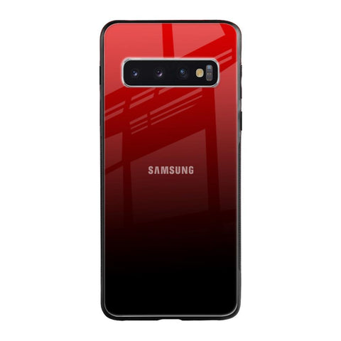 Maroon Faded Samsung Galaxy S10 Plus Glass Back Cover Online