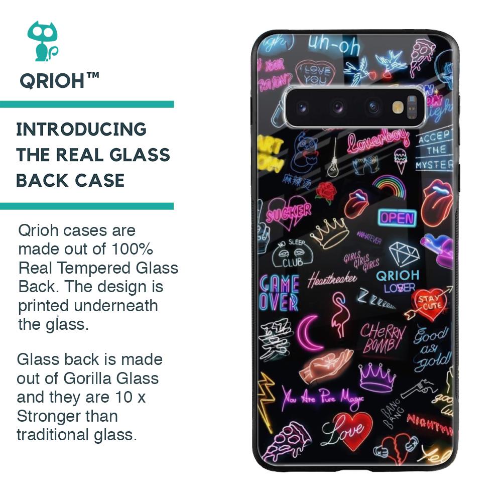 Accept The Mystery Glass Case for Samsung Galaxy S10 Plus
