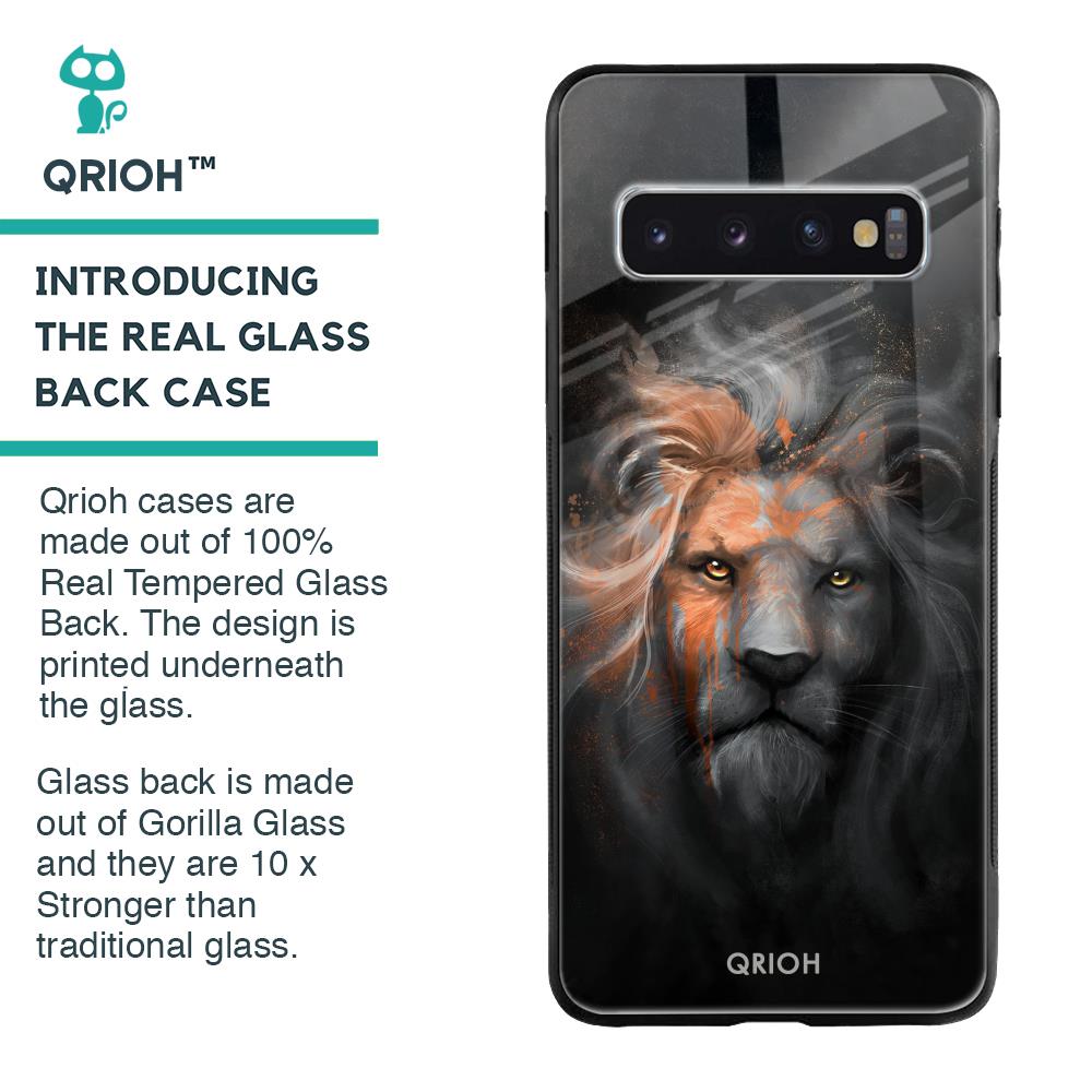 Devil Lion Glass Case for Samsung Galaxy S10 Plus