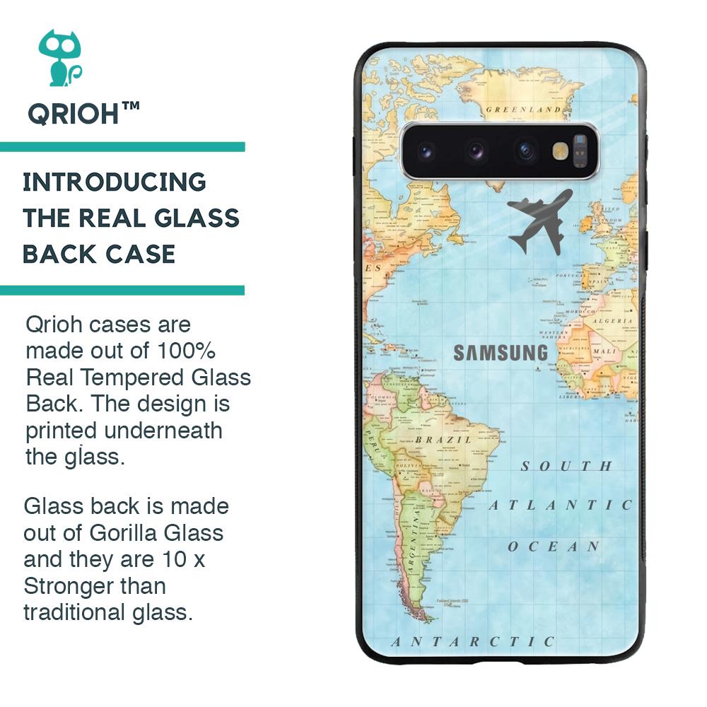 Fly Around The World Glass Case for Samsung Galaxy S10 Plus