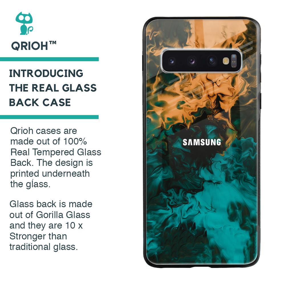 Watercolor Wave Glass Case for Samsung Galaxy S10 Plus