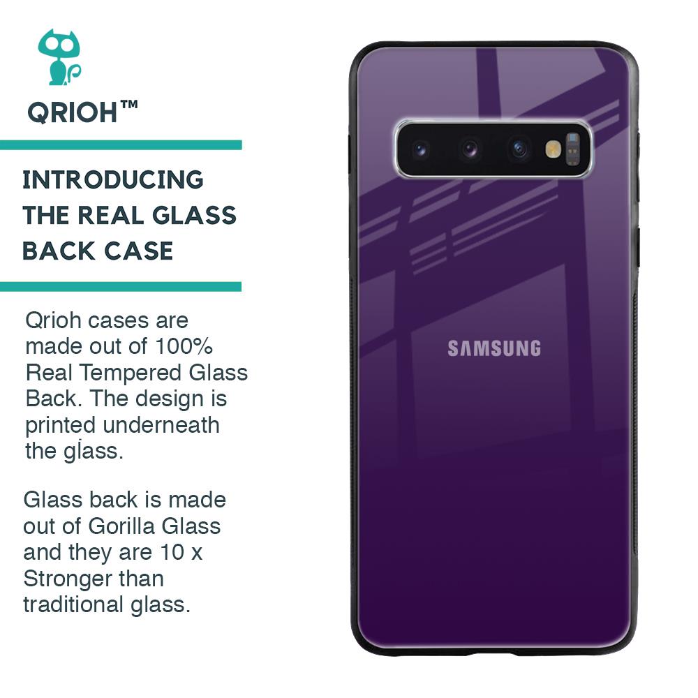 Dark Purple Glass Case for Samsung Galaxy S10 Plus