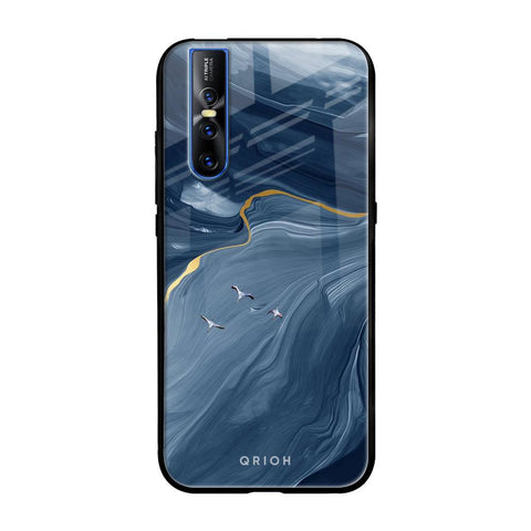 Deep Ocean Marble Vivo V15 Pro Glass Back Cover Online