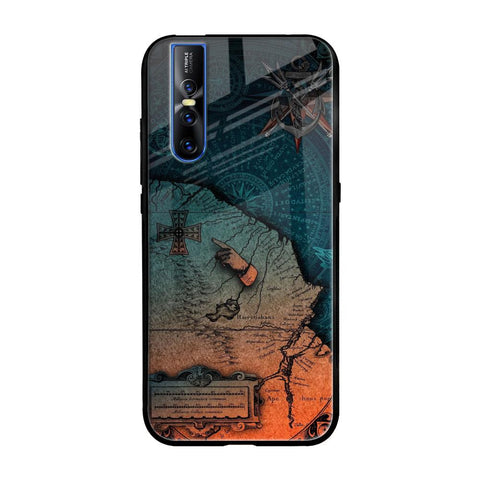 Geographical Map Vivo V15 Pro Glass Back Cover Online