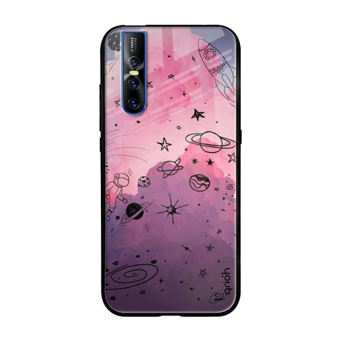 Space Doodles Vivo V15 Pro Glass Cases & Covers Online