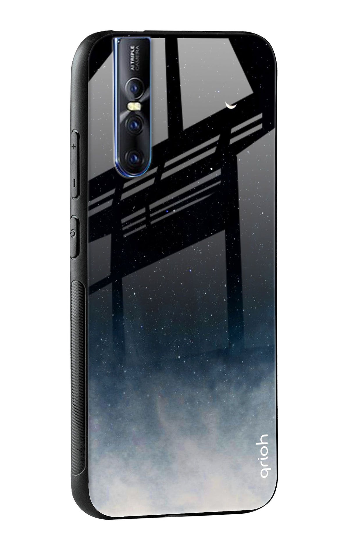 Black Aura Glass Case for Vivo V15 Pro