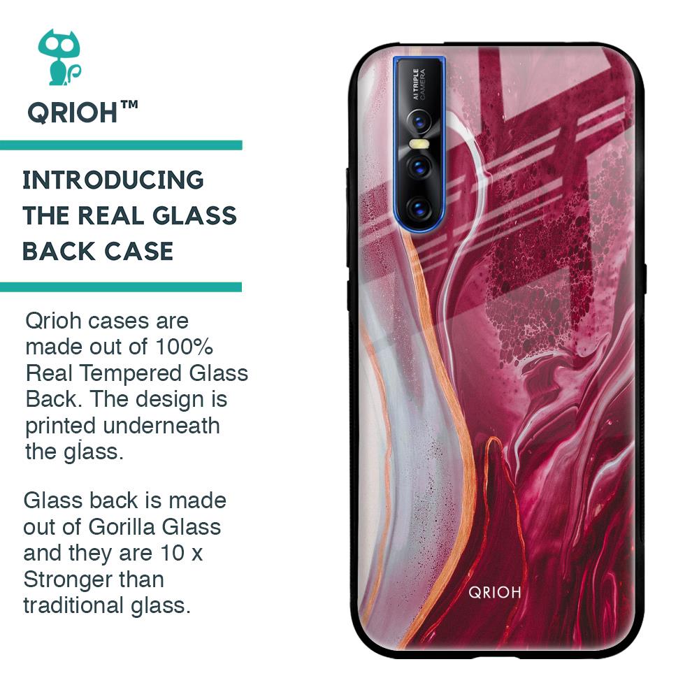 Crimson Ruby Glass Case for Vivo V15 Pro