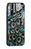 Peacock Feathers Glass case for Vivo V15 Pro