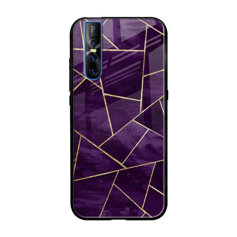Geometric Purple Vivo V15 Pro Glass Cases & Covers Online