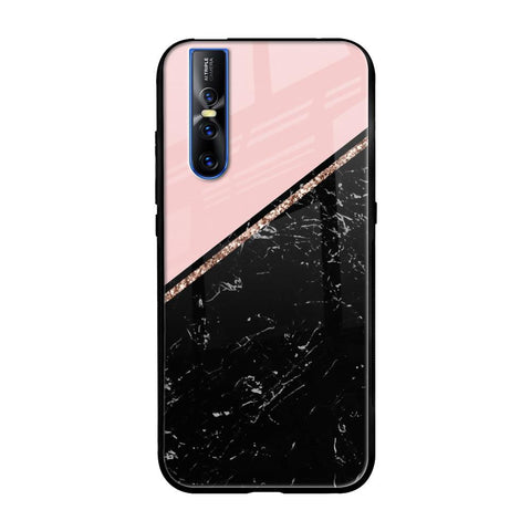 Marble Texture Pink Vivo V15 Pro Glass Cases & Covers Online