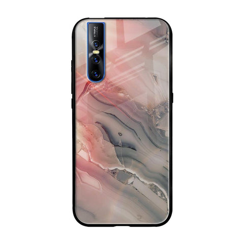 Pink And Grey Marble Vivo V15 Pro Glass Cases & Covers Online