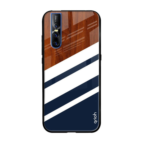 Bold Stripes Vivo V15 Pro Glass Cases & Covers Online