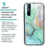 Green Marble Glass case for Vivo V15 Pro