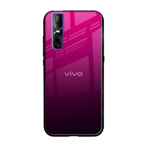 Purple Ombre Pattern Vivo V15 Pro Glass Back Cover Online