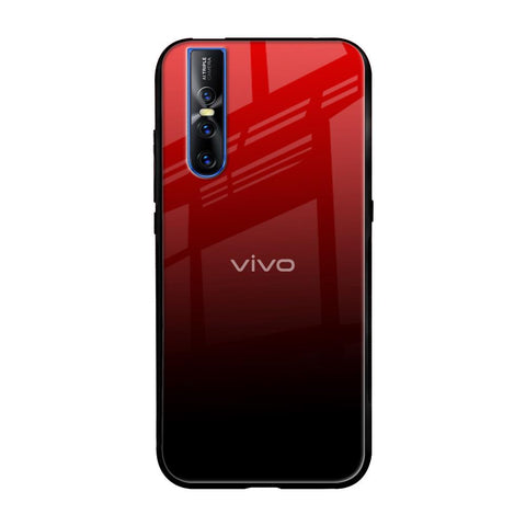 Maroon Faded Vivo V15 Pro Glass Back Cover Online