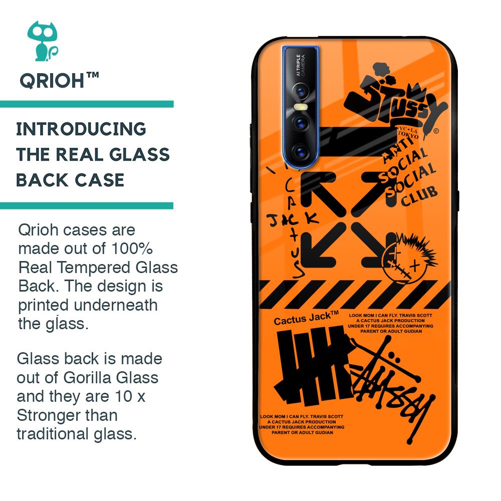 Anti Social Club Glass Case for Vivo V15 Pro