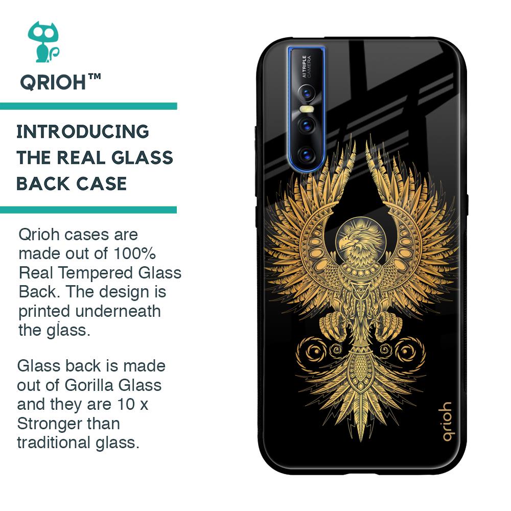 Mythical Phoenix Art Glass Case for Vivo V15 Pro