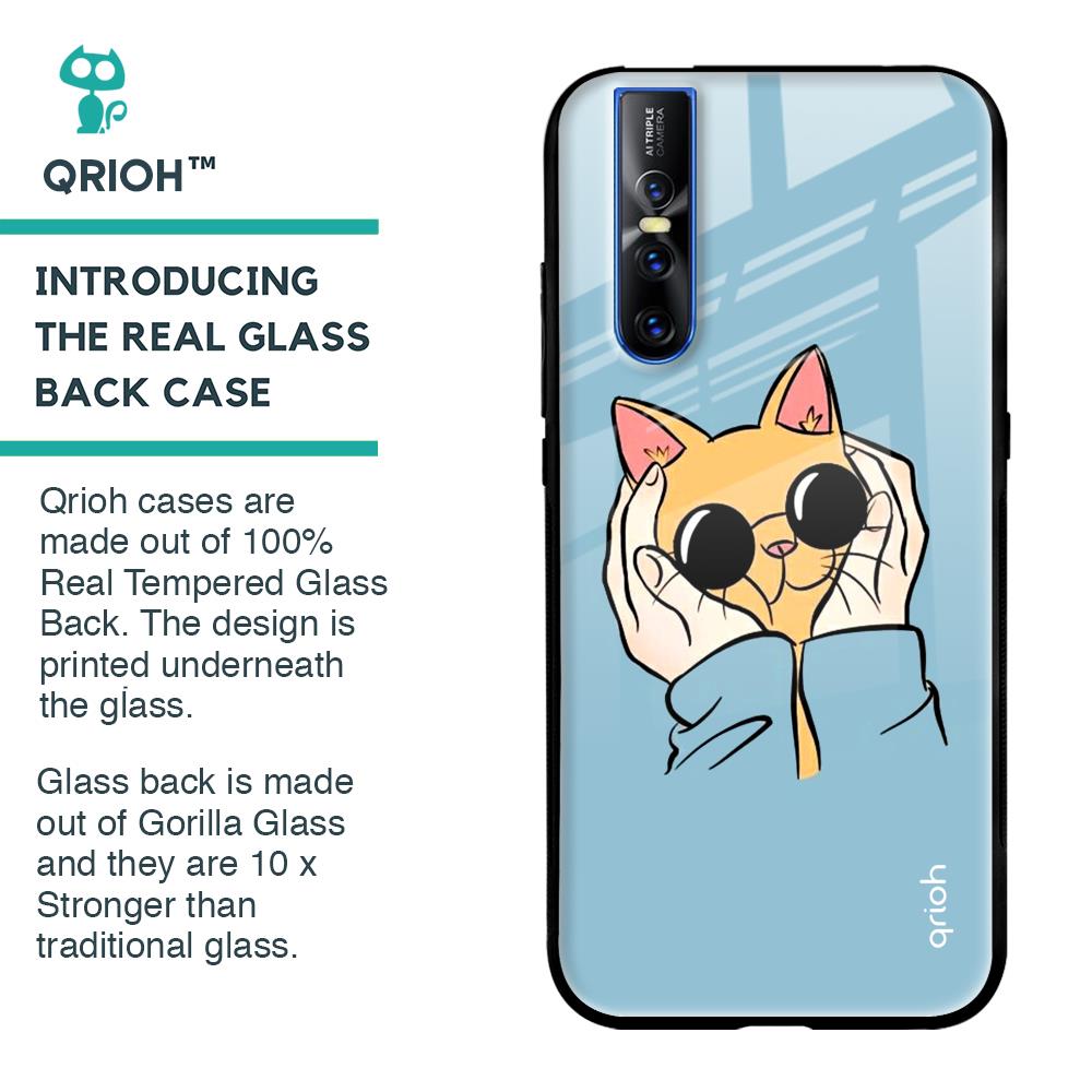 Adorable Cute Kitty Glass Case For Vivo V15 Pro