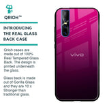 Purple Ombre Pattern Glass Case for Vivo V15 Pro
