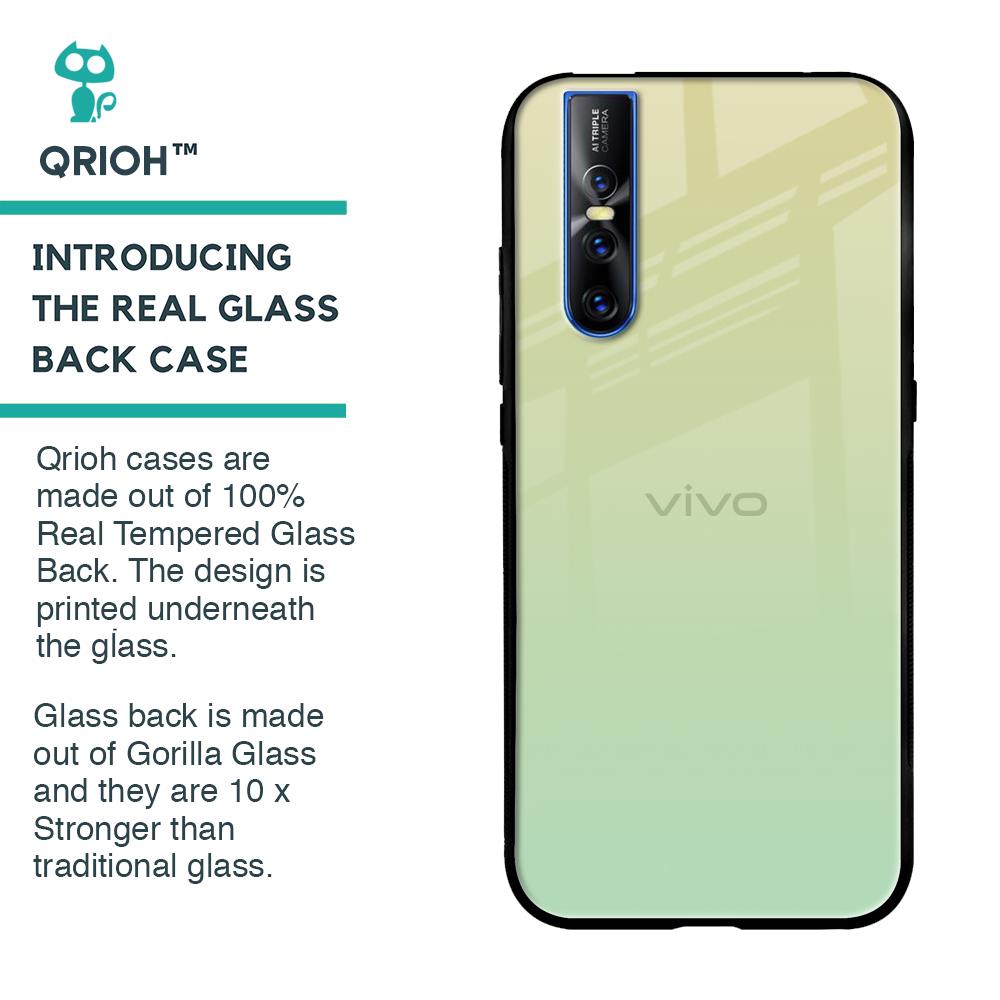 Mint Green Gradient Glass Case for Vivo V15 Pro