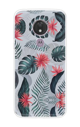 Retro Floral Leaf Motorola Moto G7 Power Back Cover