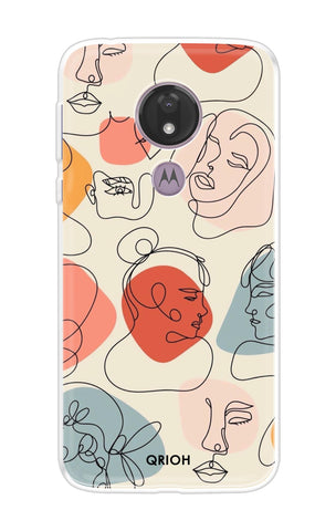 Abstract Faces Motorola Moto G7 Power Back Cover