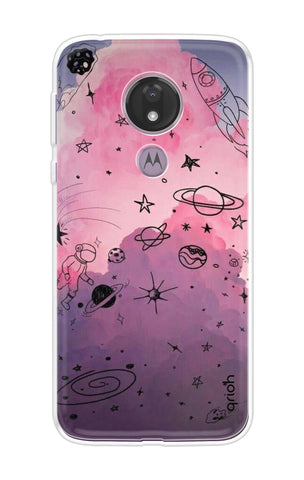 Space Doodles Art Motorola Moto G7 Power Back Cover