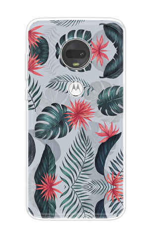 Retro Floral Leaf Motorola Moto G7 Back Cover