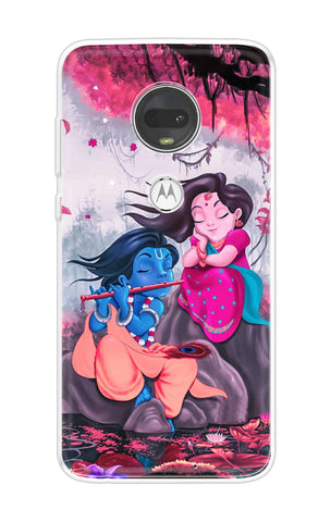 Radha Krishna Art Motorola Moto G7 Back Cover