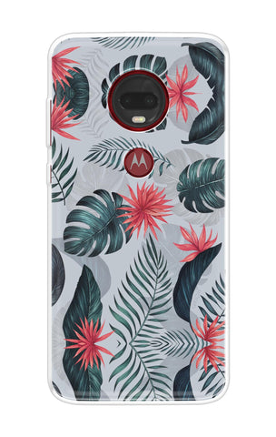 Retro Floral Leaf Motorola Moto G7 Plus Back Cover