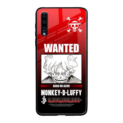 Luffy Wanted Samsung Galaxy A50 Glass Back Cover Online